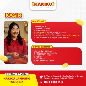 Lowongan Kerja Lampung: Kasir di Kakiku Family Health & Beauty